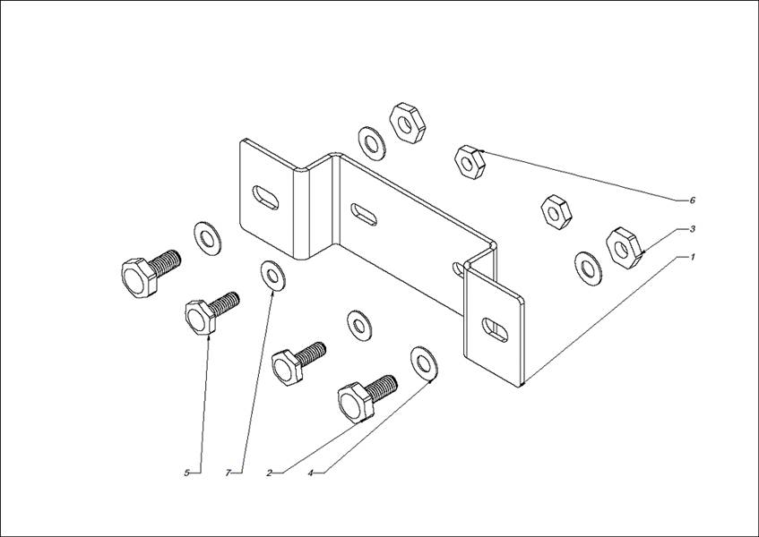 Кронштейн для крепления бустера CH3F NORDBERG CH3F#BRACKET